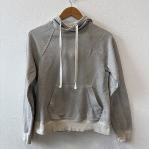 Thread And Supply Stripes Hoodie Size Small Gray And Cream Women's